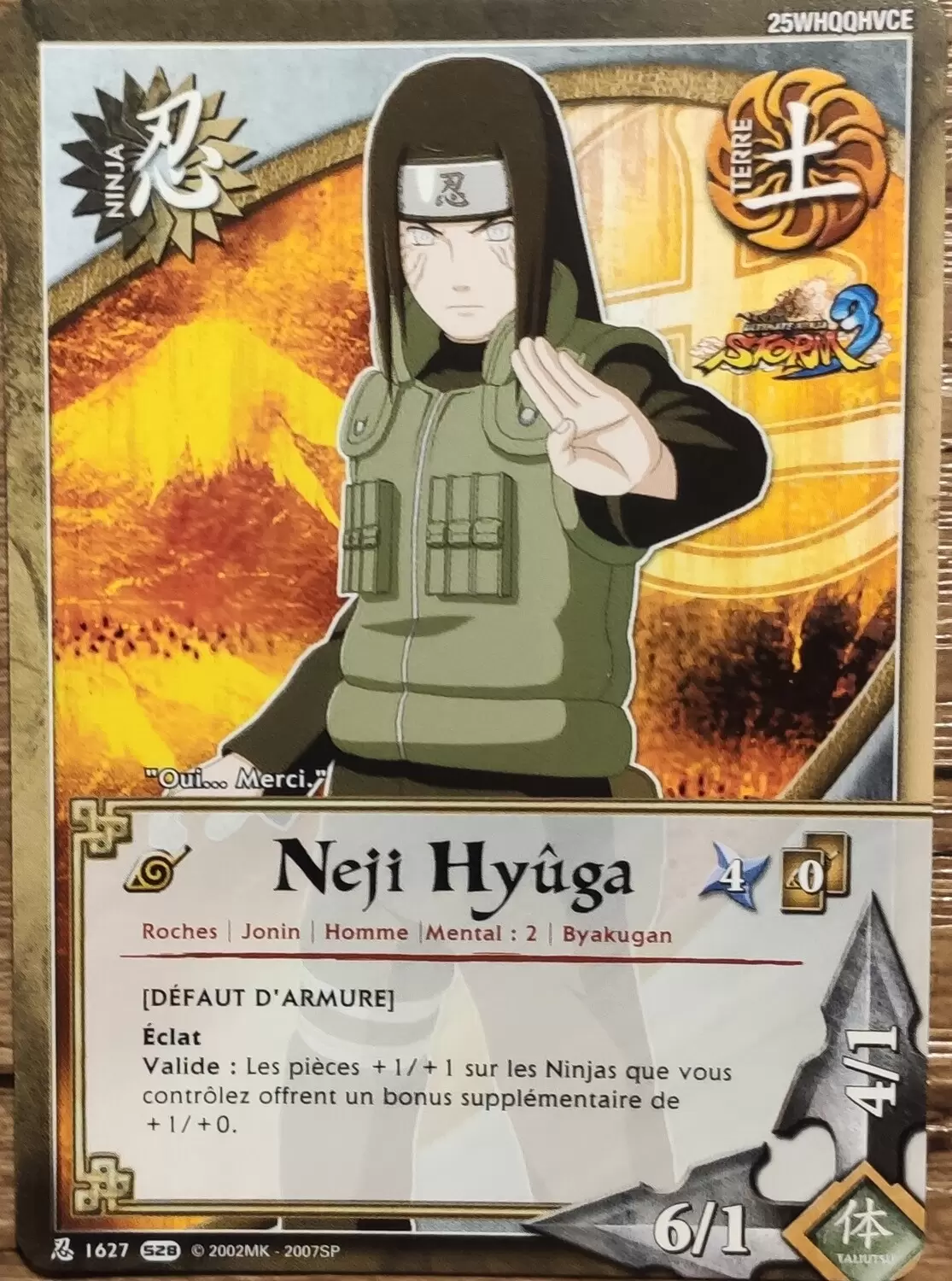 Cartes Naruto Série 28 - Neji Hyûga