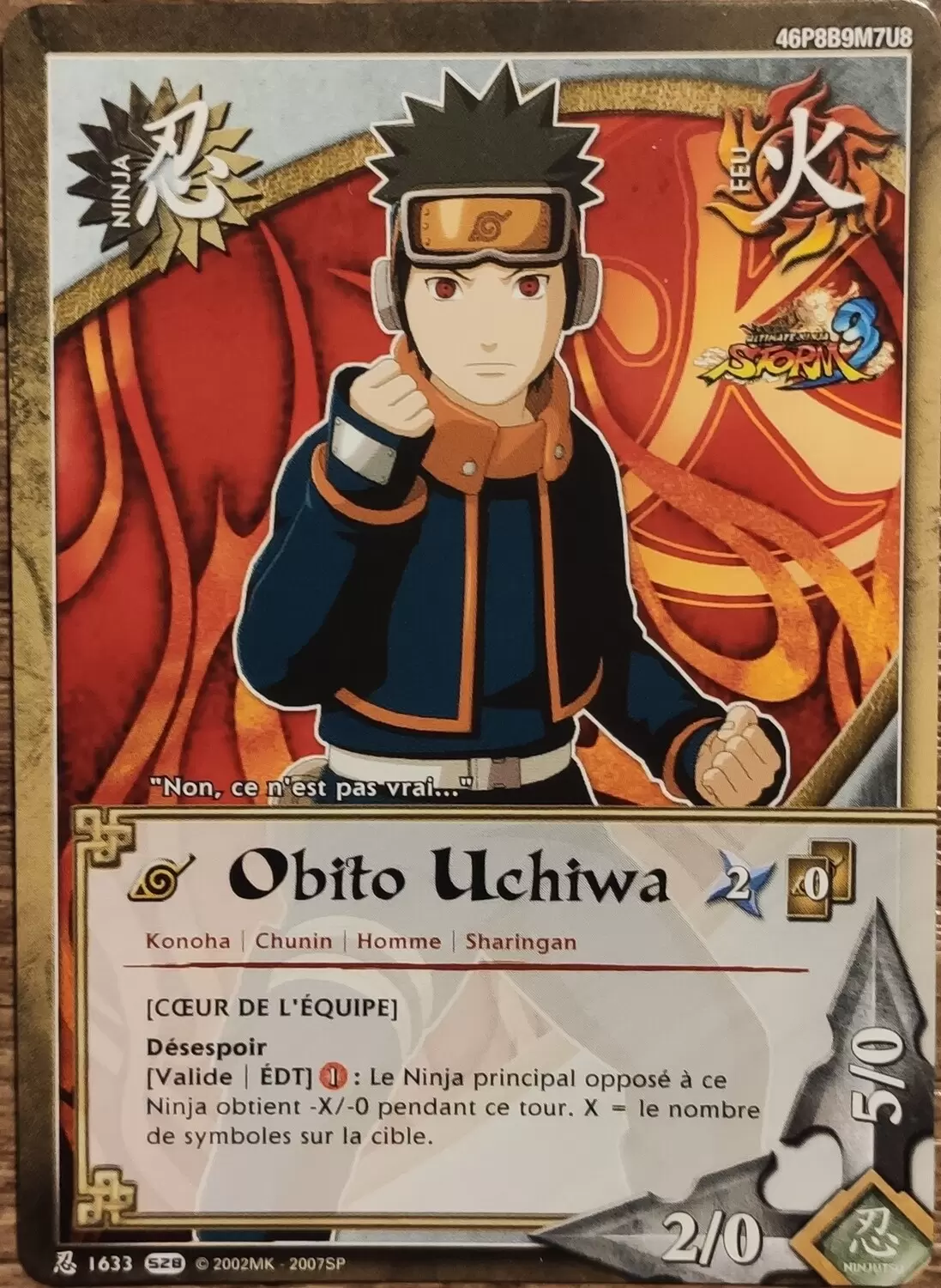 Cartes Naruto Série 28 - Obito Uchiwa