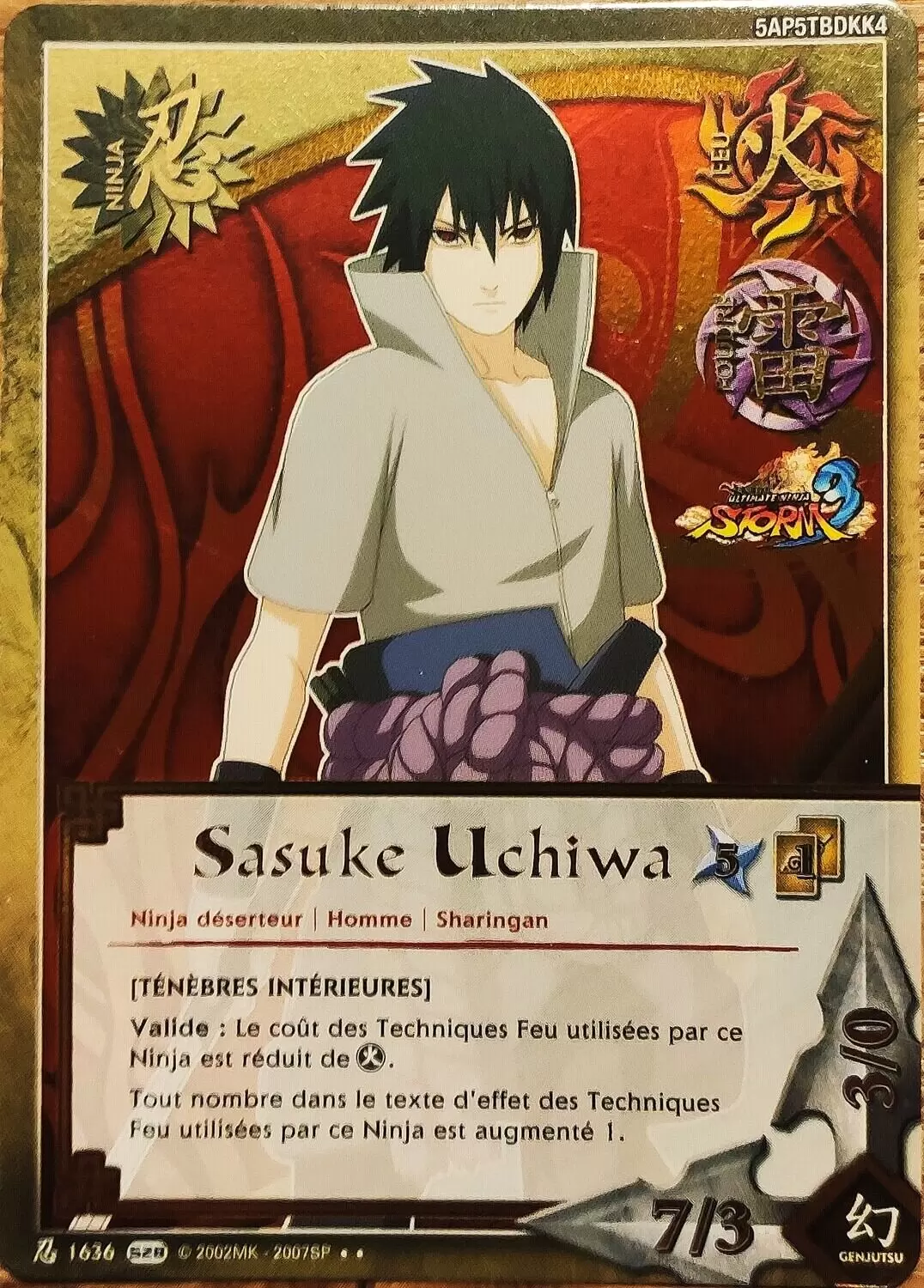 Cartes Naruto Série 28 - Sasuke Uchiwa
