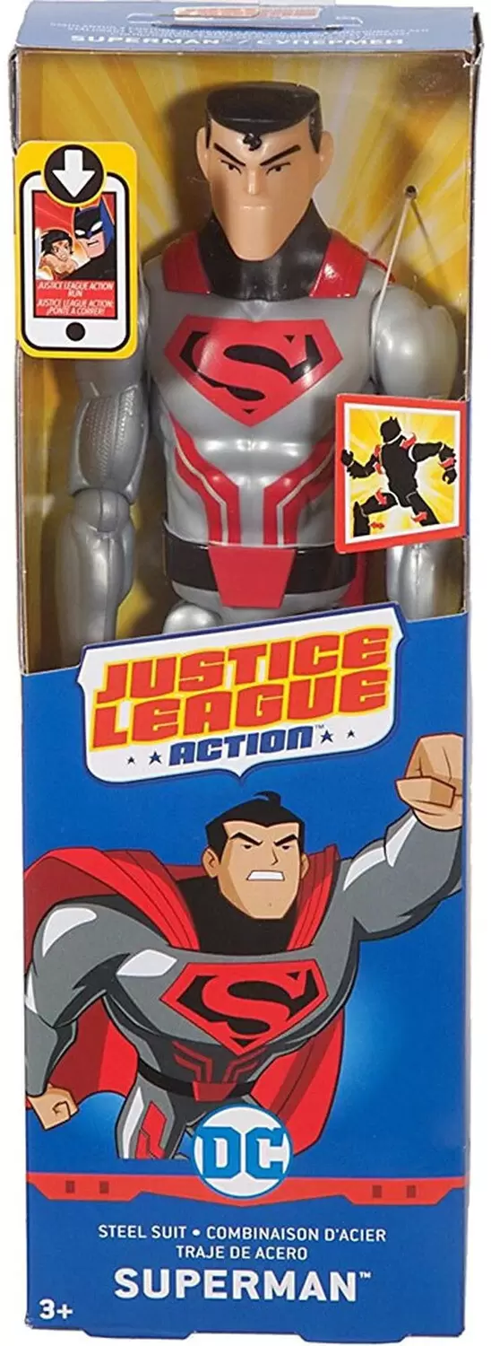 Justice League Action - Steel Suit Superman True Moves