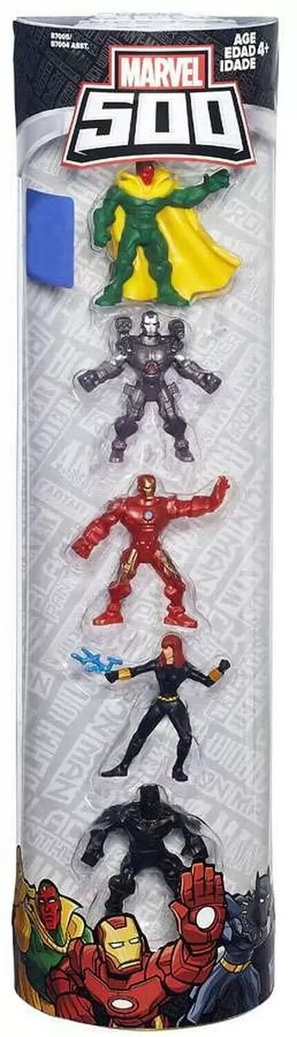 Marvel 500 Mini Figures - Vision, War Machine, Iron Man, Black Widow & Black Panther