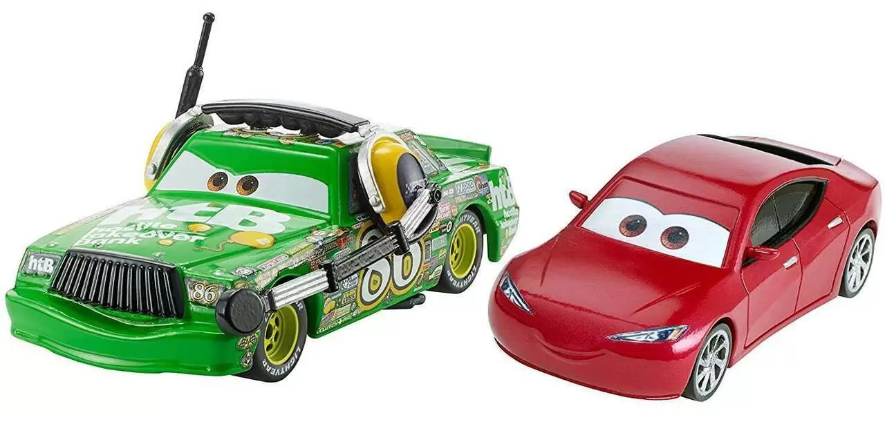 Cars 3 models - Natalie Certain & Chick Hicks with Headset