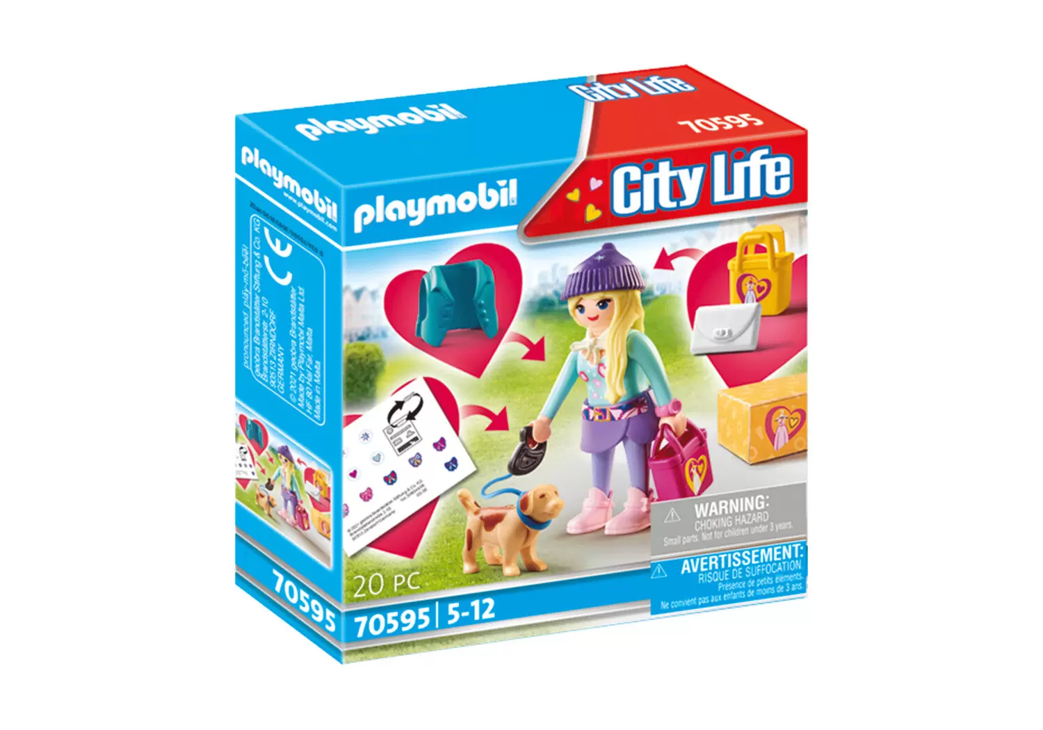 Playmobil dans la ville - Mannequin avec chien