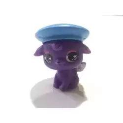 Purple kitten with hat