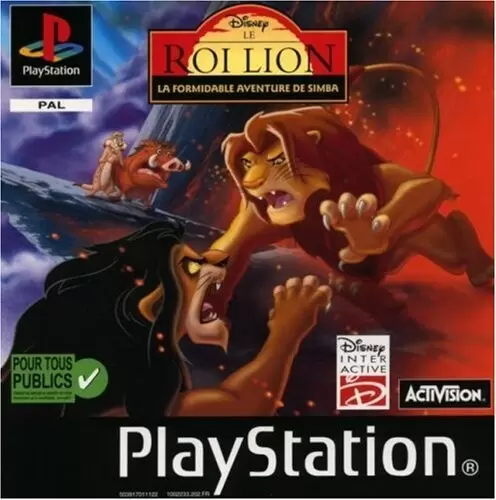 Jeux Playstation PS1 - Le Roi Lion : La formidable aventure de Simba