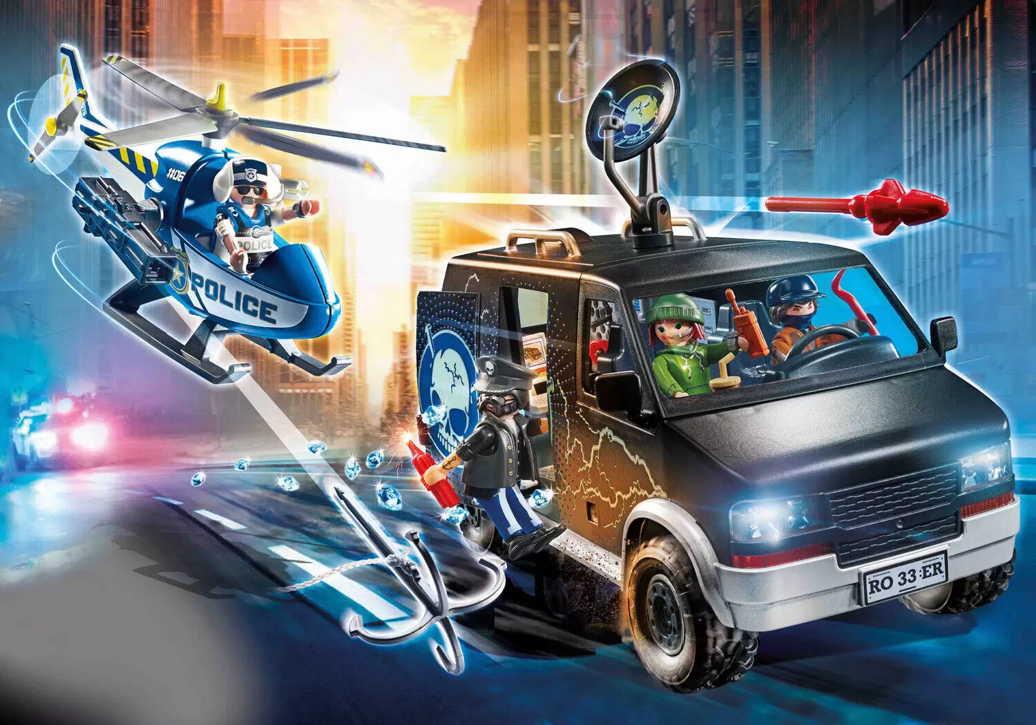 Playmobil Policier - Police camion de bandits