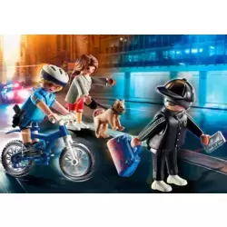Police bicycle after a thief