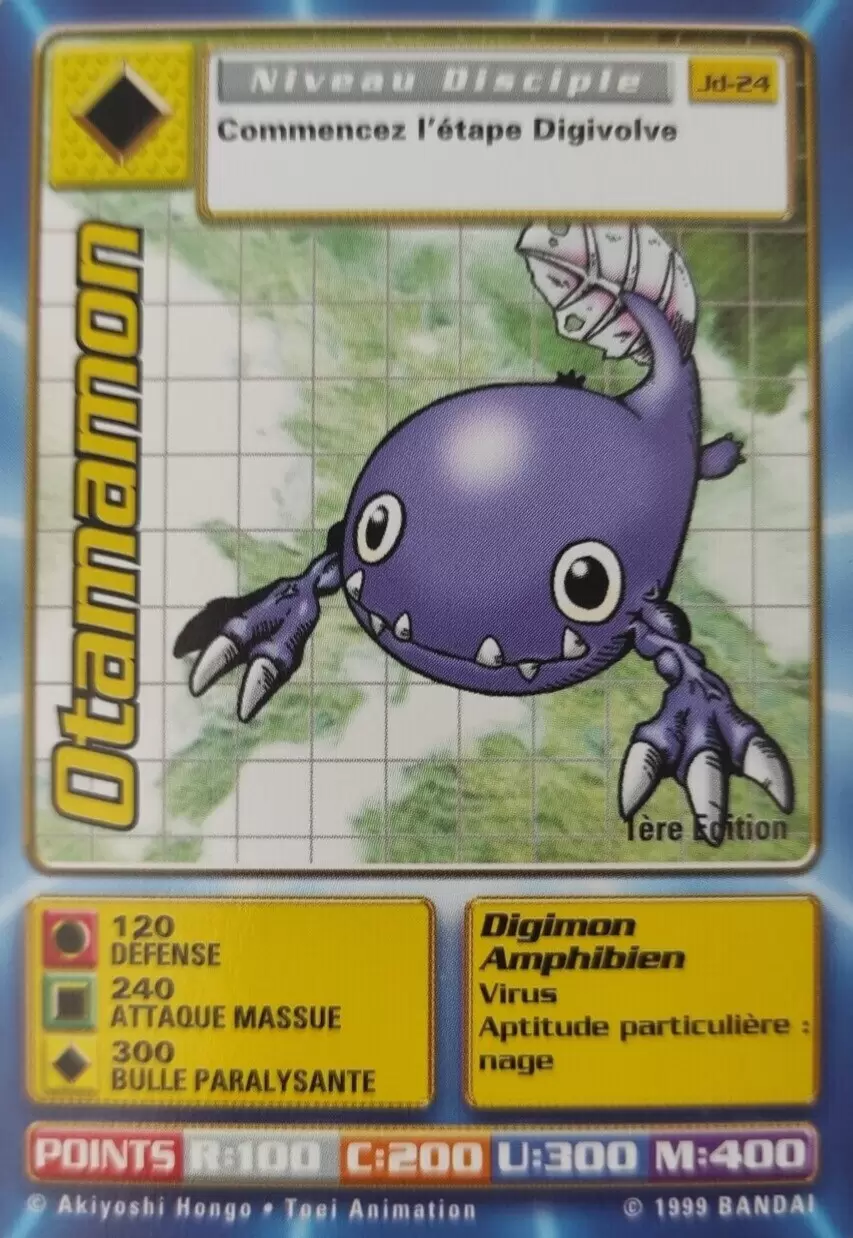 Carte Digimon JD - Otamamon 1ère Edition