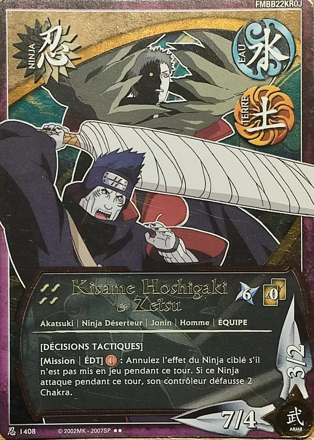Cartes Naruto Série 24 Sage\'s Legacy - Kisame Hoshigaki  & Zetsu