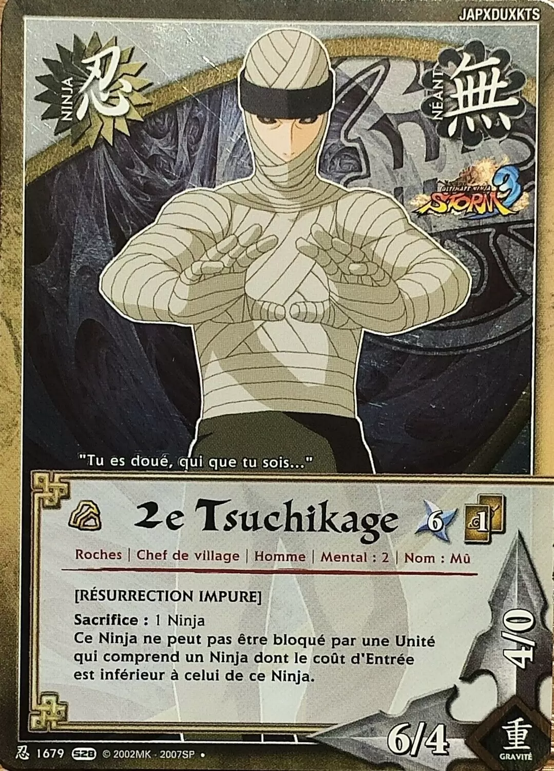 Cartes Naruto Série 28 - 2e Tsuchikage