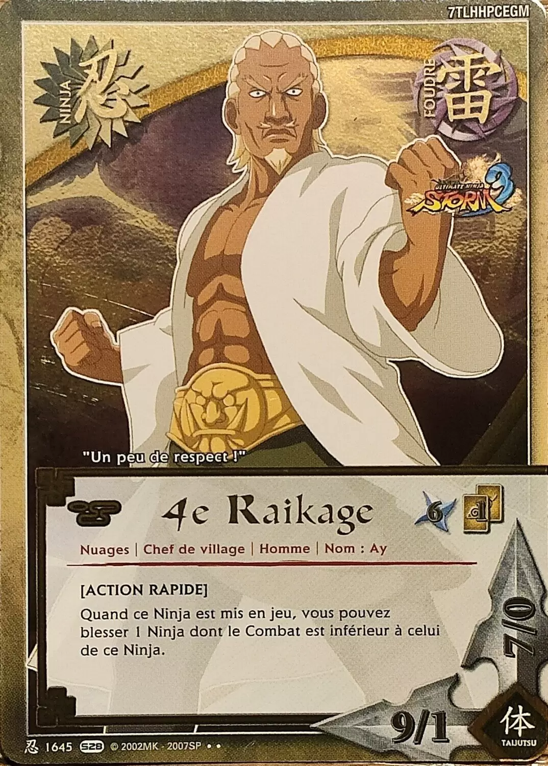 Cartes Naruto Série 28 - 4e Raikage