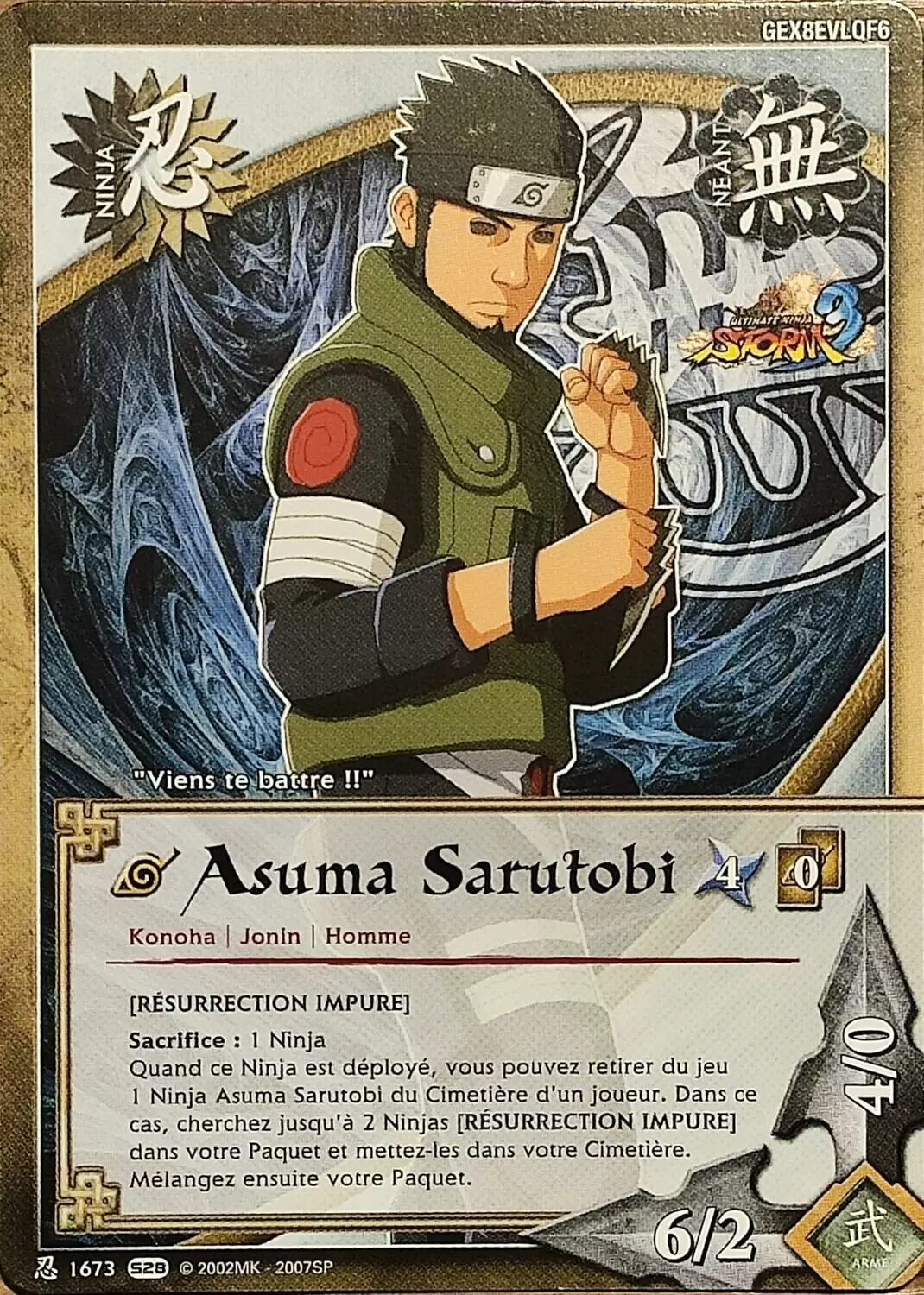Cartes Naruto Série 28 - Asuma Sarutobi
