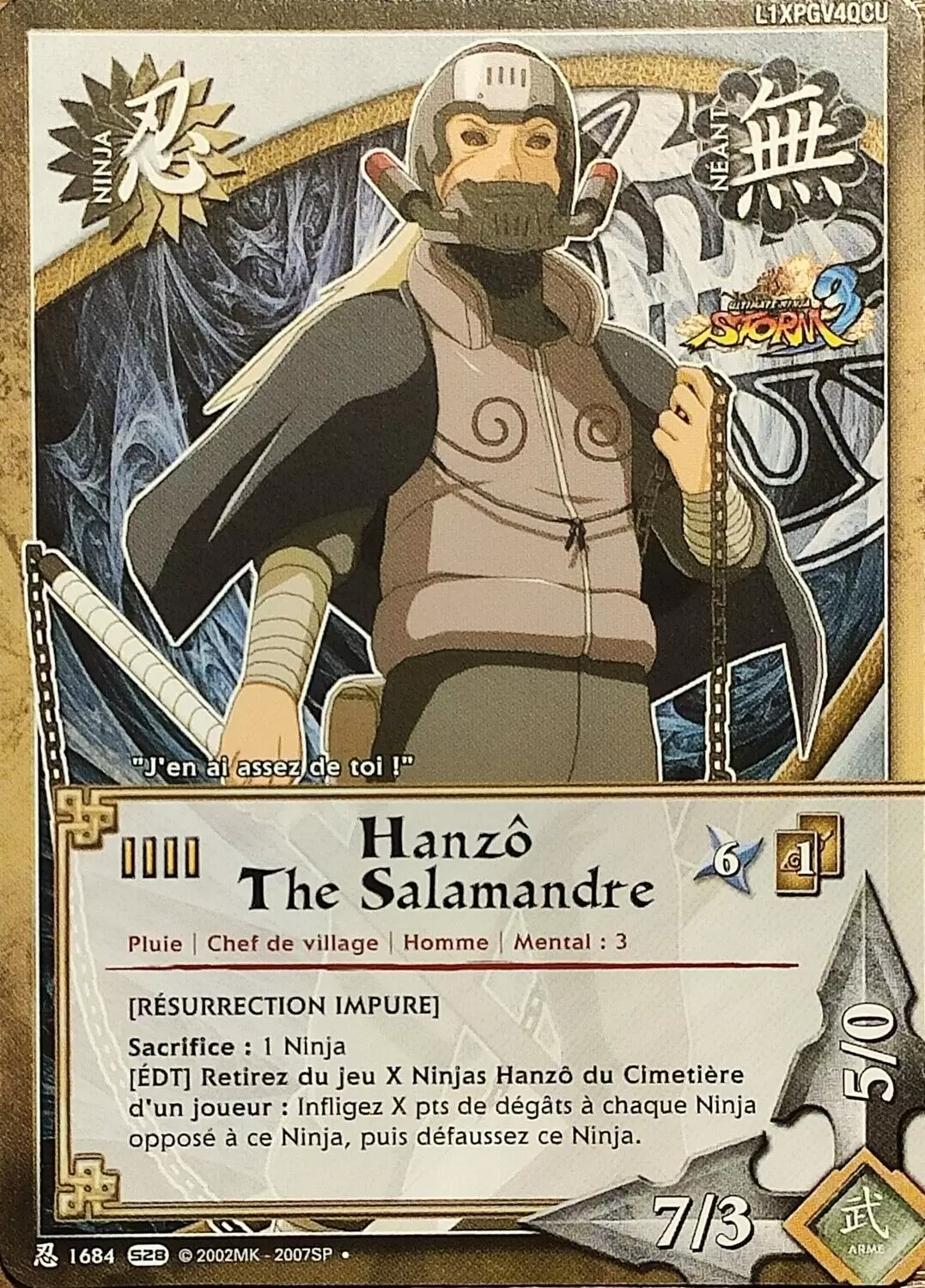 Cartes Naruto Série 28 - Hanzô The Salamandre