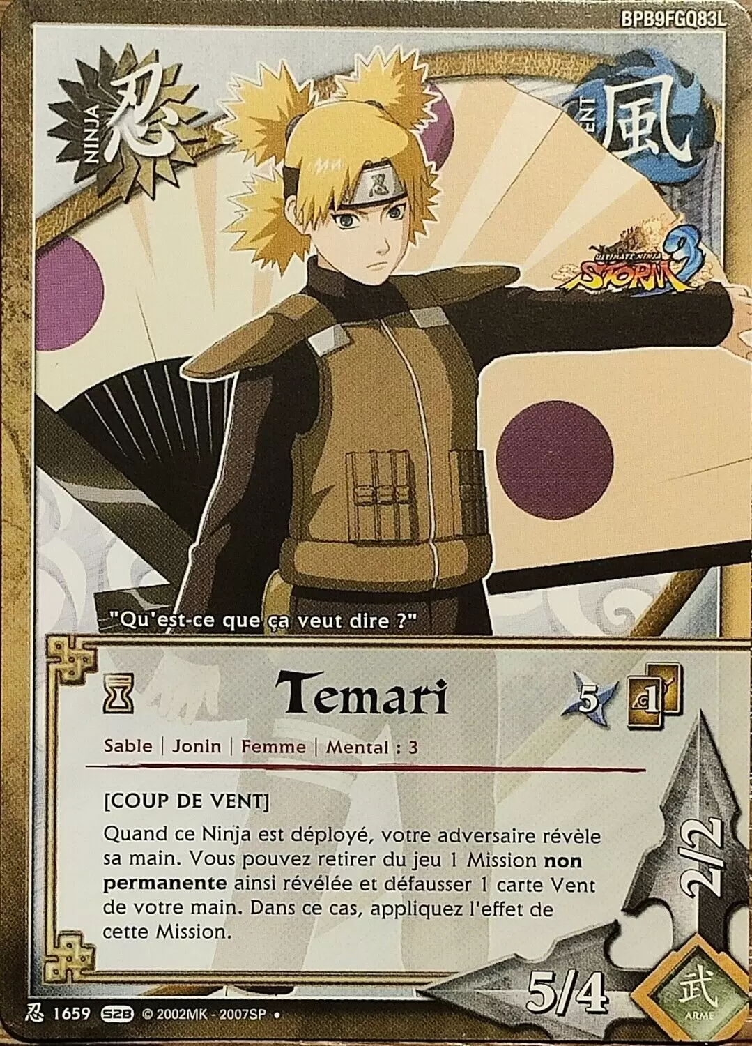 Cartes Naruto Série 28 - Temari