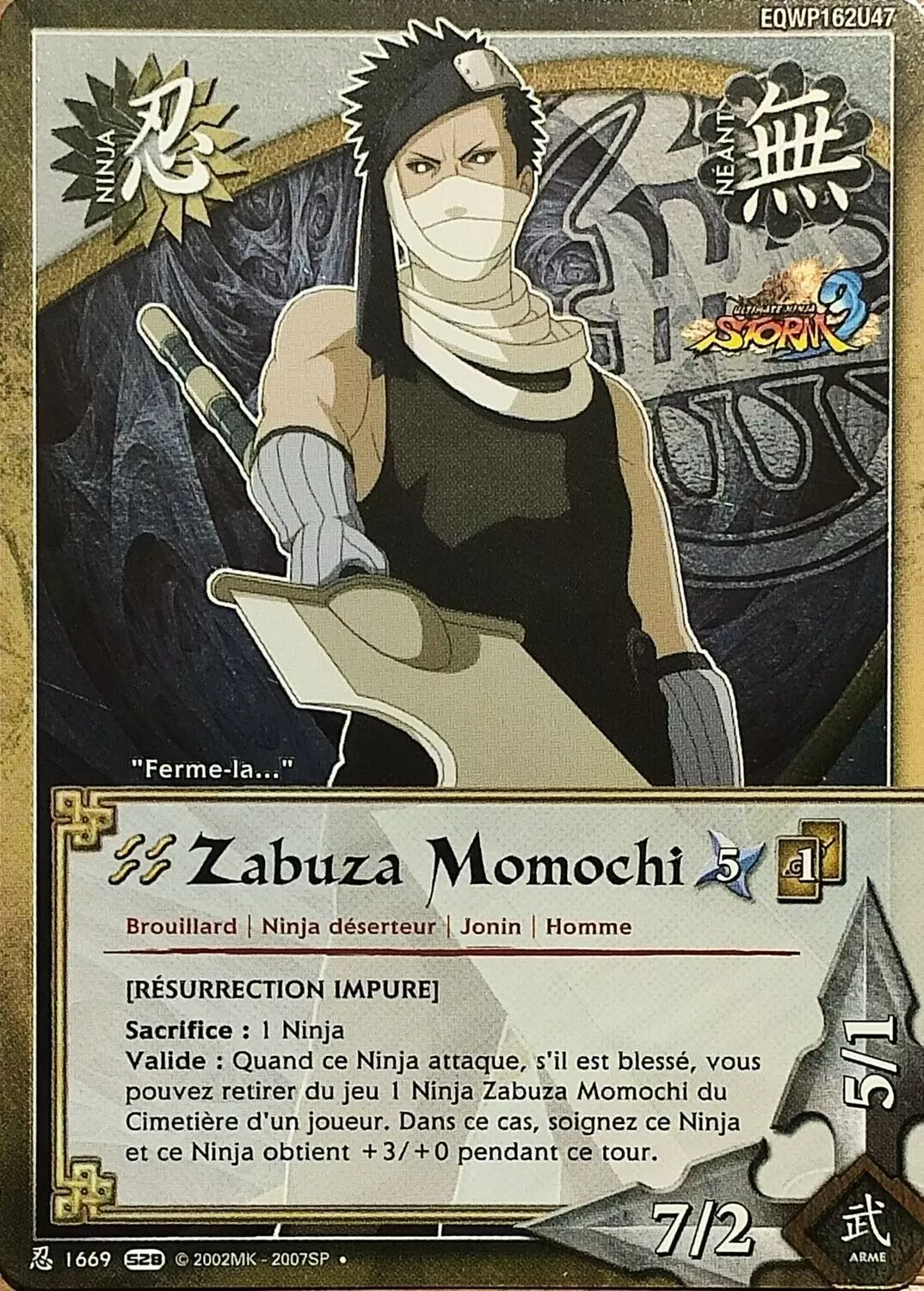 Cartes Naruto Série 28 - Zabuza Momochi