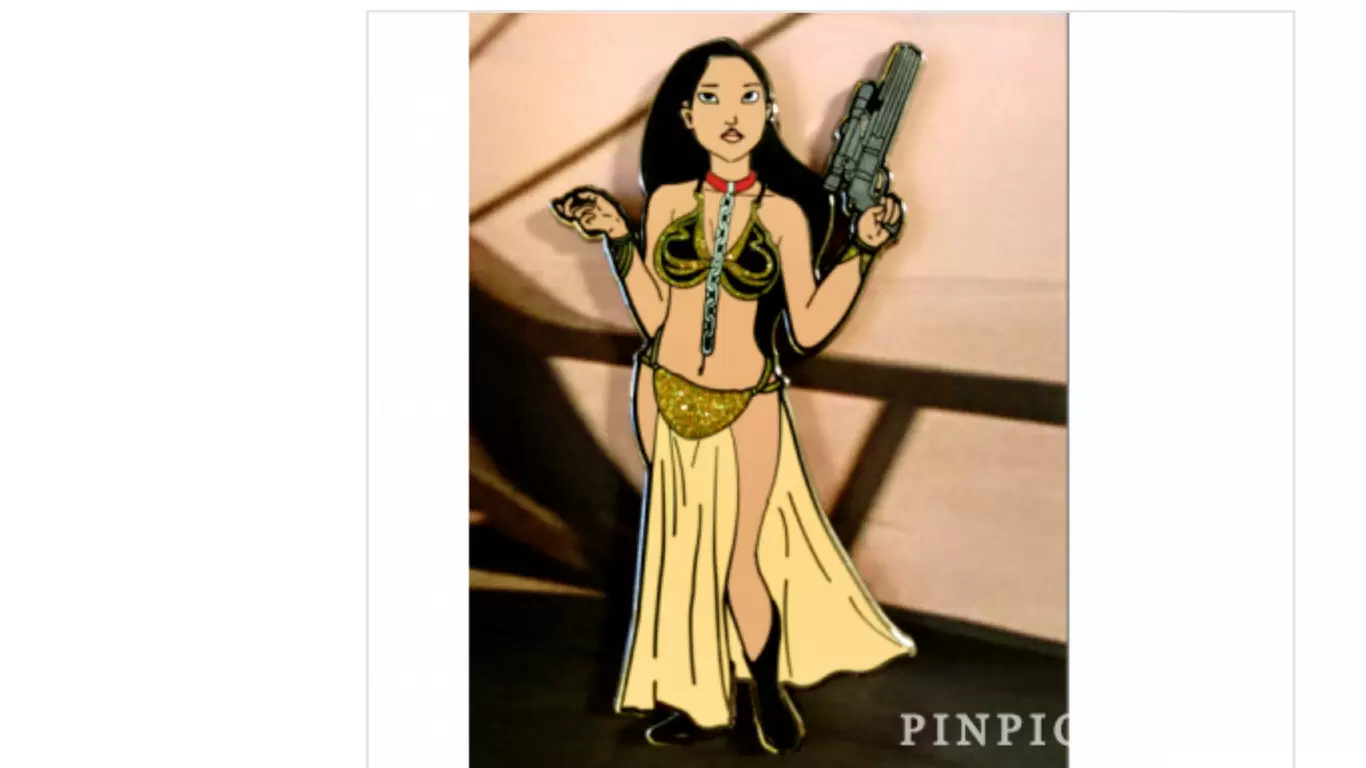 Disney Pins Open Edition - (Unauthorized) - Pocohontas as Slave Princess Leia