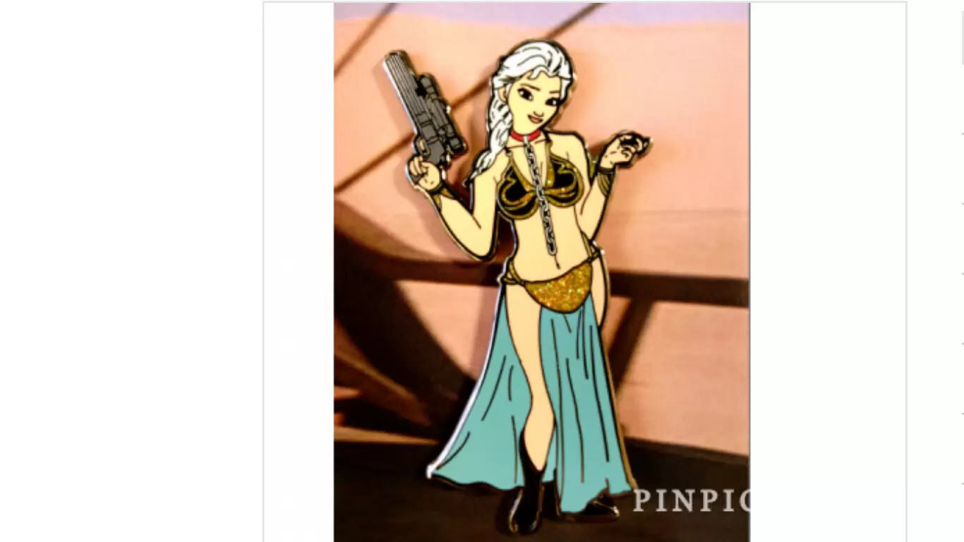 Disney Pins Open Edition - (Unauthorized) - Queen Elsa as Slave Princess Leia
