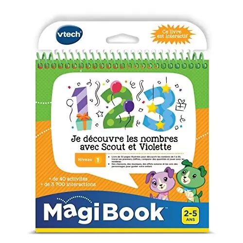 Jeux Vtech - Magibook - Je découvre les nombres avec Scout et Violette