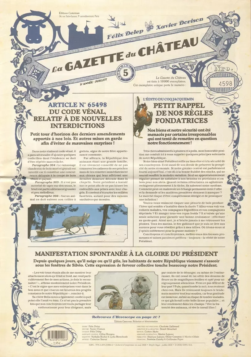 Le Château des Animaux - La Gazette du Château n°5