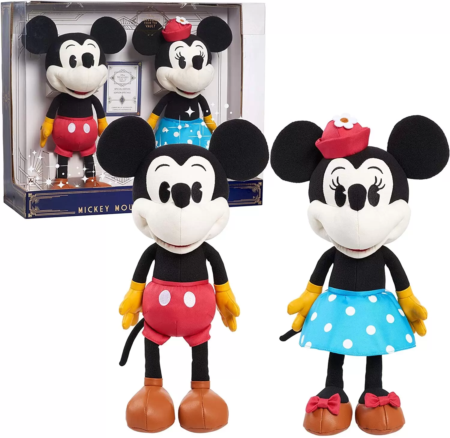 Peluches Disney Store - Disney Treasures from The Vault, Limited Edition Mickey Mouse and Minnie Mouse