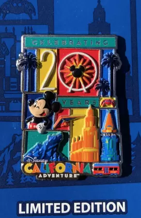 Pins Limited Edition - Disney California Adventure - Celebrating 20 Years - Mosaic