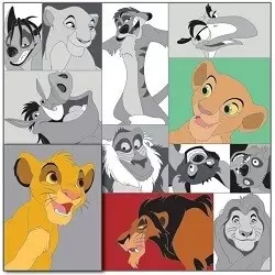 Disney Character Block Pin Set - Character Block - Lion King