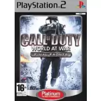 Call of duty world at War Platinum