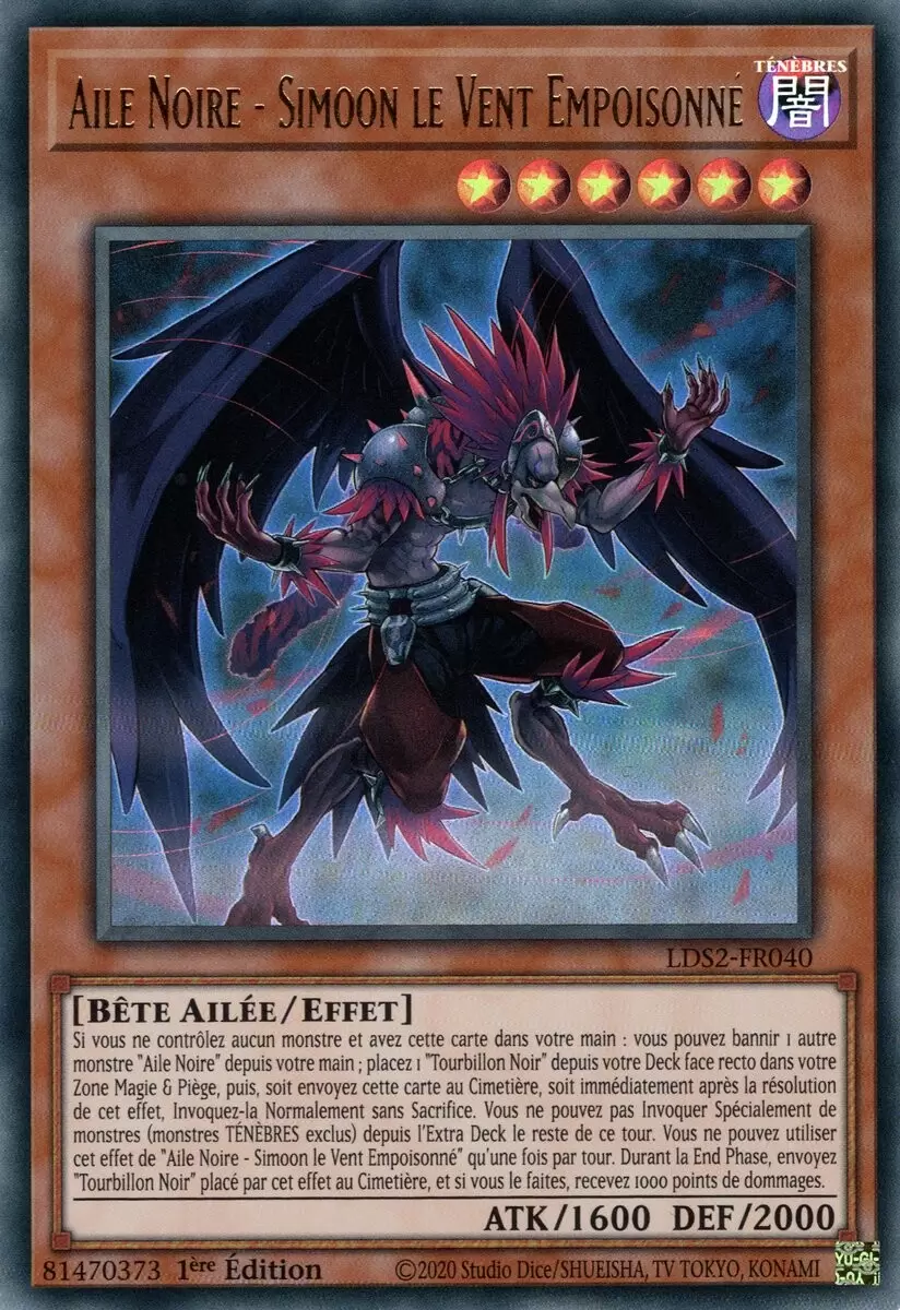 Duellistes Légendaires : Saison 2 LDS2 - Aile Noire - Simoon le Vent Empoisonné