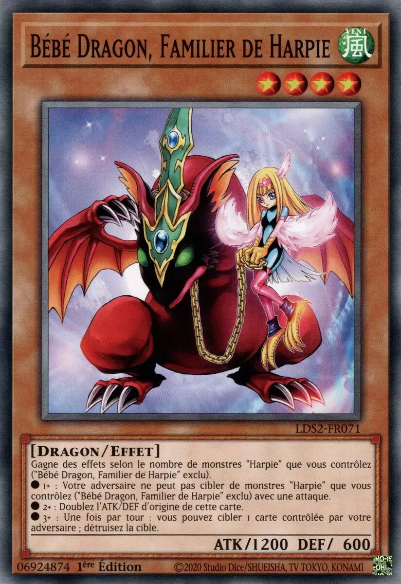 Duellistes Légendaires : Saison 2 LDS2 - Bébé Dragon, Familier de Harpie