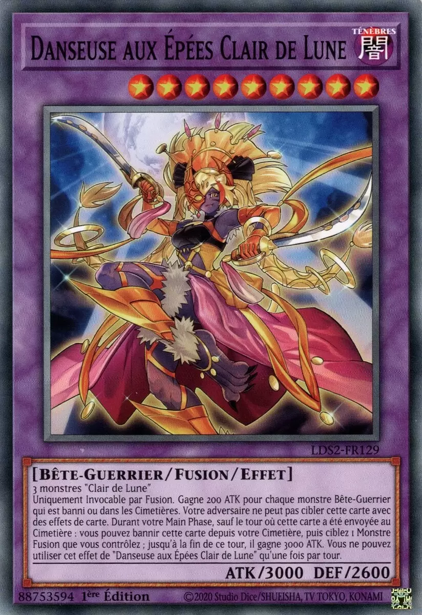 Duellistes Légendaires : Saison 2 LDS2 - Danseuse aux Épées Clair de Lune