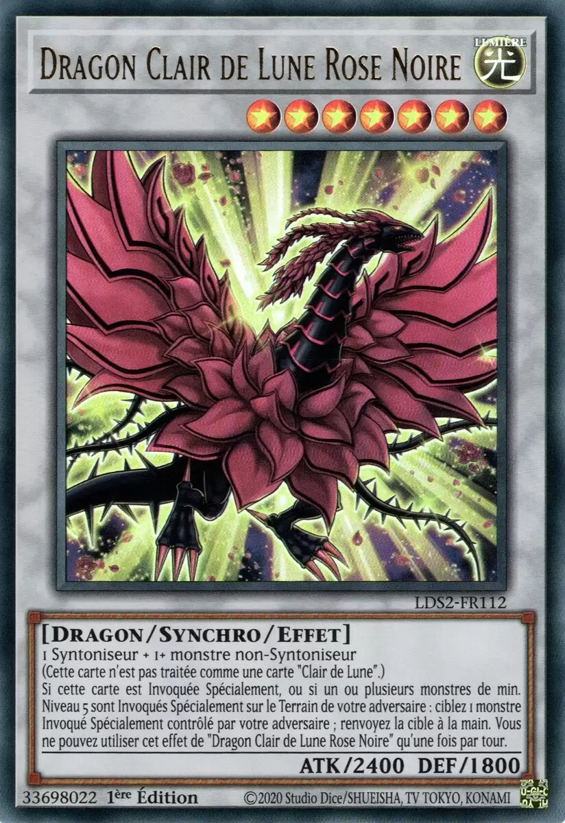 Duellistes Légendaires : Saison 2 LDS2 - Dragon Clair de Lune Rose Noire