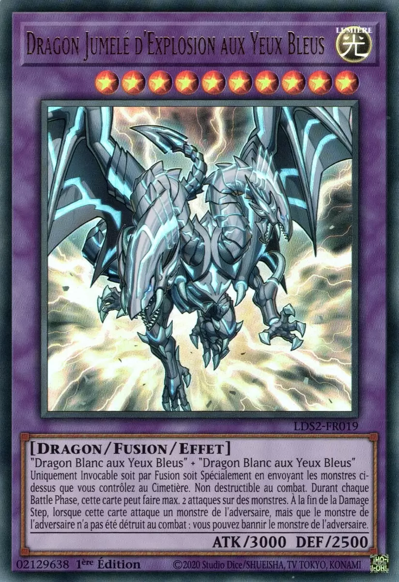 Duellistes Légendaires : Saison 2 LDS2 - Dragon Jumelé d\'Explosion aux Yeux Bleus