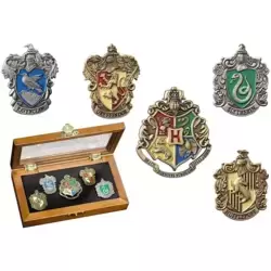Harry Potter Hogwarts House Crest Pin Set