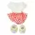 White Blazer Jacket with Gingham Skirt