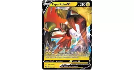 Pokemon TCG Battle Styles 050/163 Tapu Koko V Card –