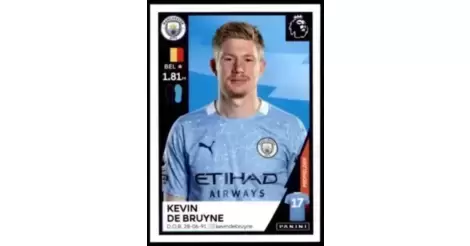 Panini Premier League 2020 2021 Kevin De Bruyne Manchester City Elite
