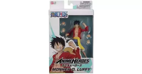 Anime Heroes Monkey D. Luffy One Piece Action Figure by Bandai 