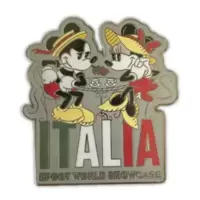 WDW EPCOT World Showcase 2021 Italy Mickey and Minnie Mouse Seated at Table