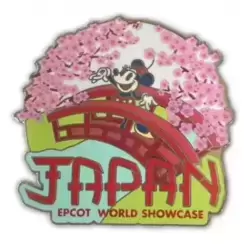 WDW EPCOT World Showcase 2021 Japan Minnie on Cherry Blossom Bridge