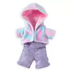 Cotton Candy Coat with Disco Jumpsuit