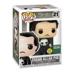 Edgar Allan Poe with Skull GITD