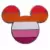 Disney Pins Open Edition - Rainbow Disney Collection - Mickey Mouse Icon - Lesbian Flag