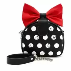 Sac a bandouliere  - Minnie Polka - Noeud papillon rouge