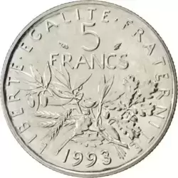 5 francs Semeuse argent - 1993