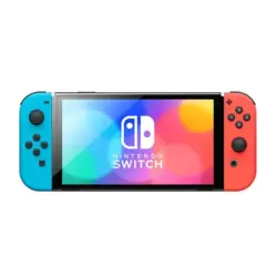 Nintendo Switch OLED - Joy-con Néons Rouge / Bleu