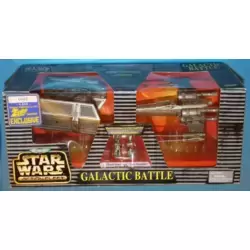 Galactic Battle 2-Pack : Darth Vader's TIE Fighter - X-Wing
