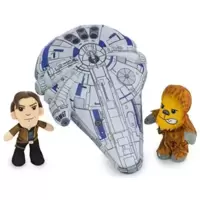 Seven20 - Star Wars Scenez - Han Solo, Chewbacca And Millennium Falcon