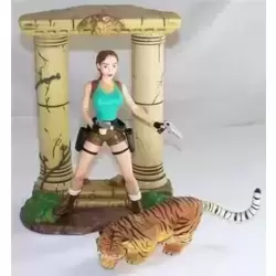 Lara Croft Encounters the Savage Bangal Tiger