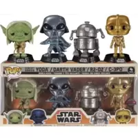 Star Wars Concept Series - Yoda, Darth Vader, R2-D2 & C-3PO 4 Pack