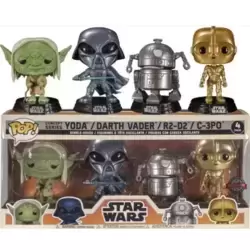 Star Wars Concept Series - Yoda, Darth Vader, R2-D2 & C-3PO 4 Pack